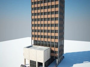 low poly building 3D Model