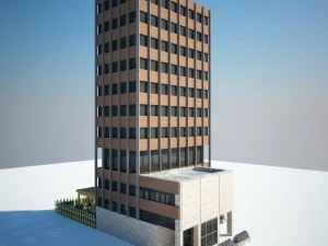 low poly building 3D Model