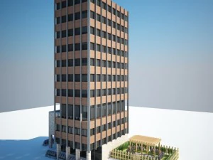 low poly building 3D Model