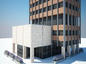 low poly building 3D Model