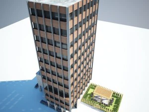 low poly building 3D Model