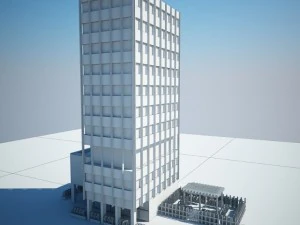 low poly building 3D Model