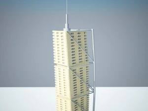 low poly building 3D Model