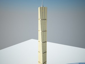 low poly building 3D 模型