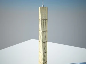 low poly building 3D Model