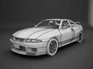 nissan gtr r33 3D मॉडल