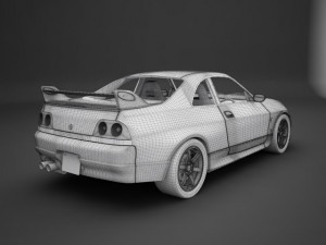 nissan gtr r33 3D मॉडल