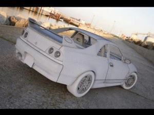 nissan gtr r33 Modelo 3D