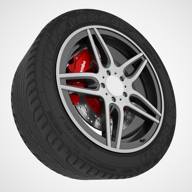 car sport wheel 3D Model .c4d .max .obj .3ds .fbx .stl .blend 