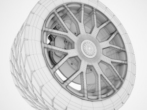 gt3 wheel Model 3D