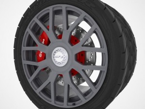 gt3 wheel Model 3D