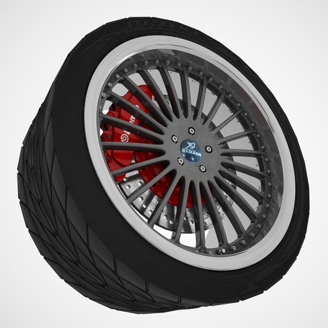 hamann wheel 3D Модель .c4d .max .obj .3ds .fbx .stl .blend 