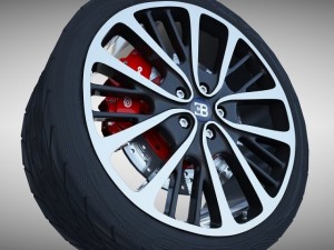 bugatti veyron wheel 3D Model
