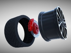 bugatti veyron wheel Modello 3D
