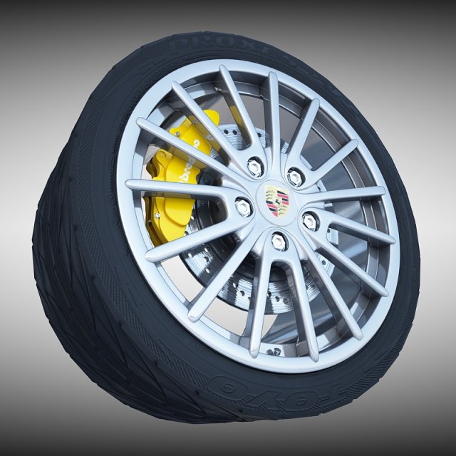 porsche panamera wheel Modelo 3D .c4d .max .obj .3ds .fbx .stl .blend 