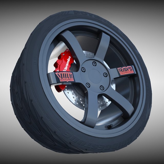 volk racing wheel Modello 3D .c4d .max .obj .3ds .fbx .stl .blend 