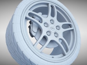 nissan gtr r33 wheel 3D 模型