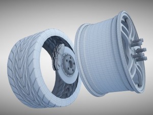 nissan gtr r33 wheel 3D 模型