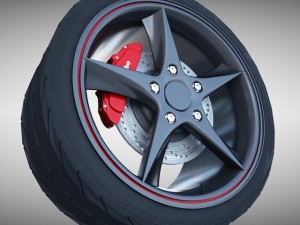 audi r8 spyder wheel 3D Model