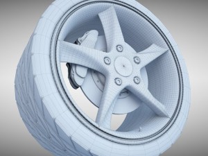 audi r8 spyder wheel 3D 모델