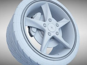 roda audi r8 spyder Modelo 3D