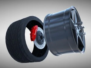 roda audi r8 spyder Modelo 3D