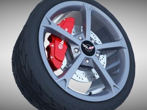Corvette grand sport wheel Model 3D