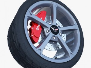 Corvette grand sport wheel 3D Model