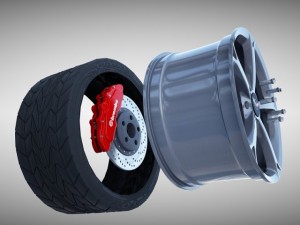 Corvette grand sport wheel Model 3D