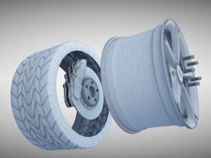Corvette grand sport wheel Model 3D