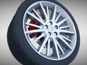 maserati quattroporte gt s wheel 3D Model