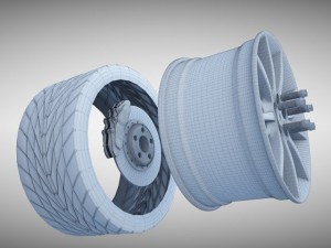 maserati quattroporte gt s wheel Modelo 3D