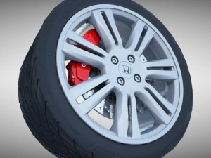 roda de liga leve honda Modelo 3D