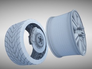 honda alloy wheel 3D Model