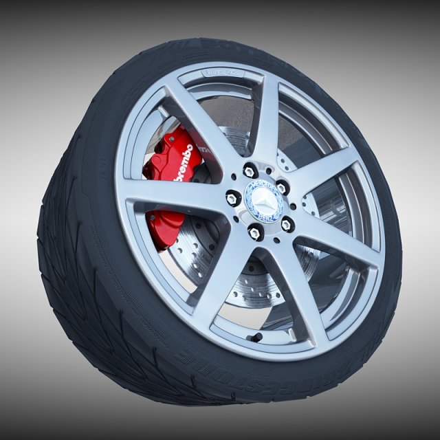 amg wheel 3D Модель .c4d .max .obj .3ds .fbx .stl .blend 