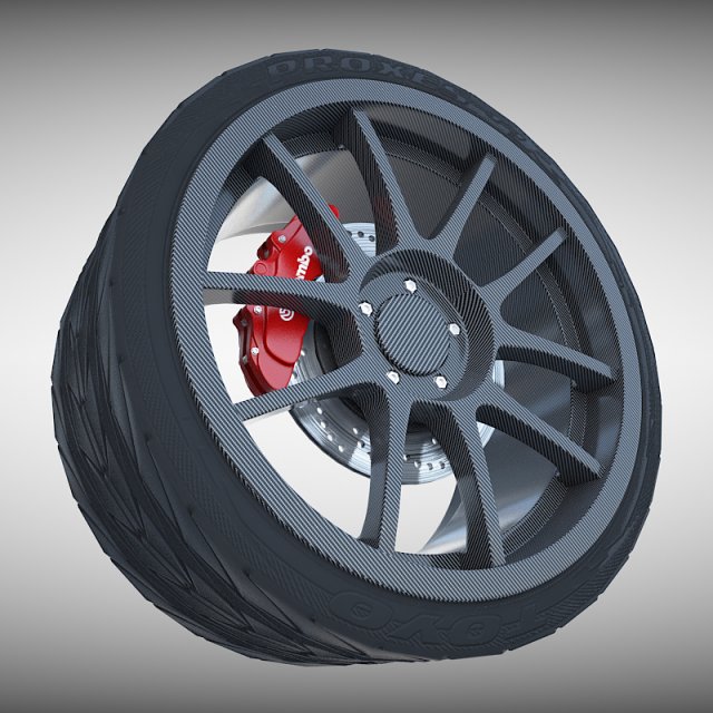 weds sport carbon wheel 3D Model .c4d .max .obj .3ds .fbx .stl .blend 