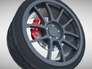 roda de carbono esportiva weds Modelo 3D