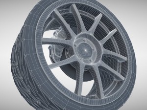 weds sport carbon wheel 3D Model