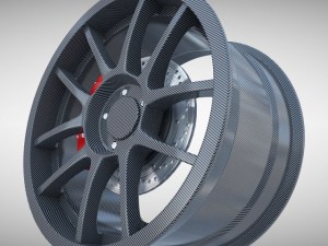 weds sport carbon wheel 3D Model