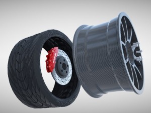 weds sport carbon wheel 3D Model