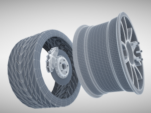 weds sport carbon wheel 3D Model