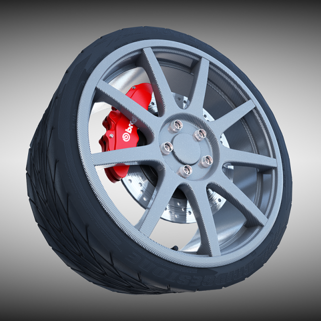 carbon fiber wheel 3D Model .c4d .max .obj .3ds .fbx .stl .blend 