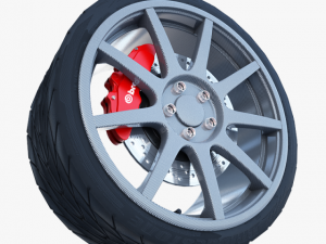 carbon fiber wheel 3D Model