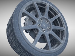 carbon fiber wheel 3D Model