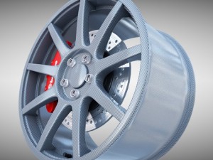 carbon fiber wheel 3D Model
