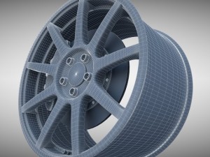 carbon fiber wheel 3D Model