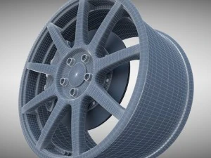 carbon fiber wheel 3D Model