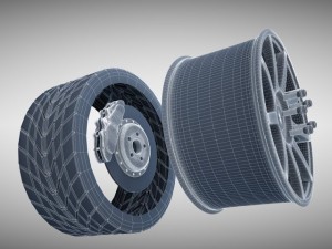 carbon fiber wheel 3D Model