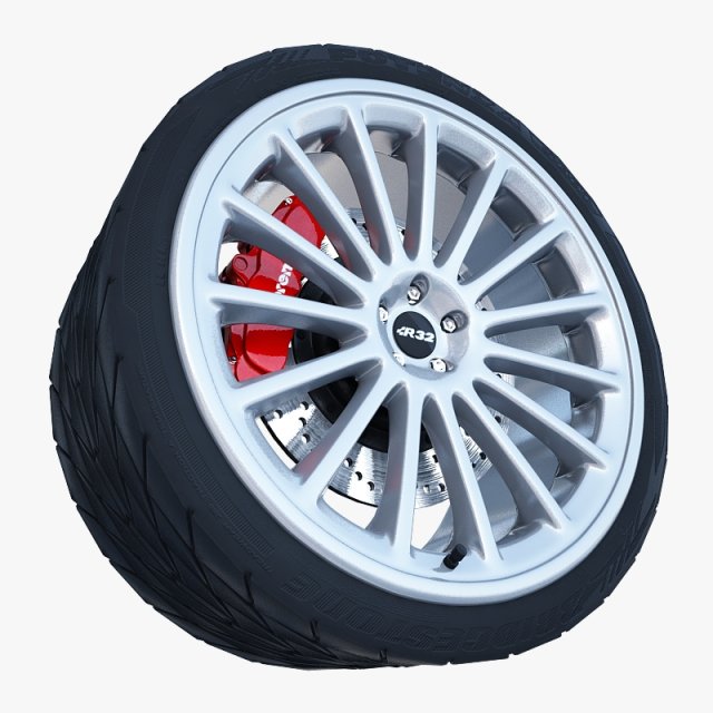 r32 wheel 3D Модель .c4d .max .obj .3ds .fbx .stl .blend 