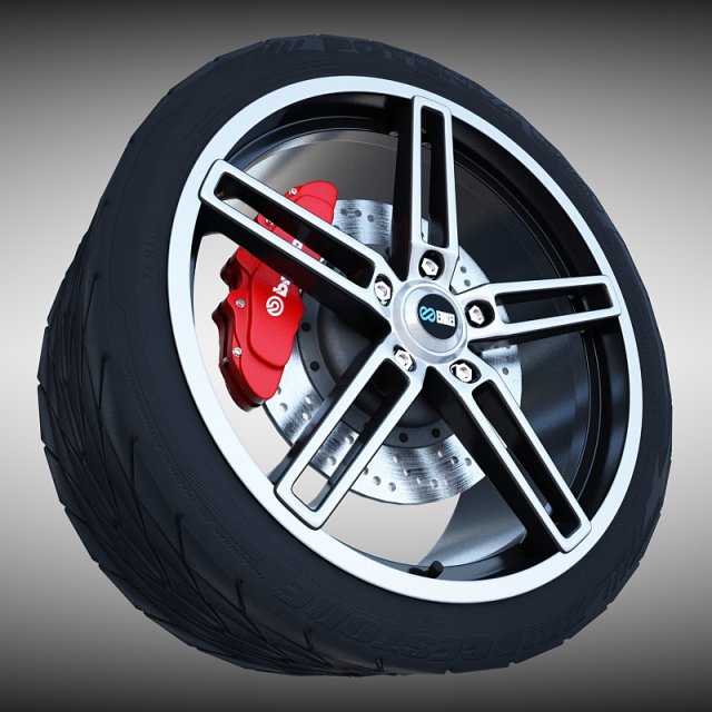 enkei razr wheel 3D Model .c4d .max .obj .3ds .fbx .stl .blend 